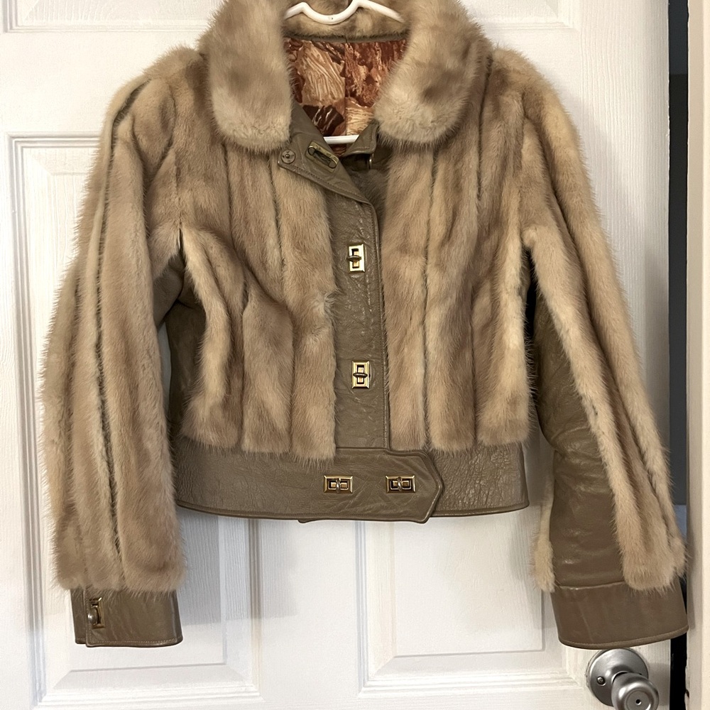 Elegant Tan Fur Jacket